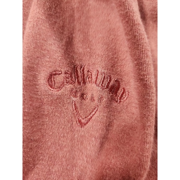 Men's Callaway 1/4‎ Button Collar Pullo Er Golf Sport Polo Long Sleeve Xl Orange - Picture 3 of 8